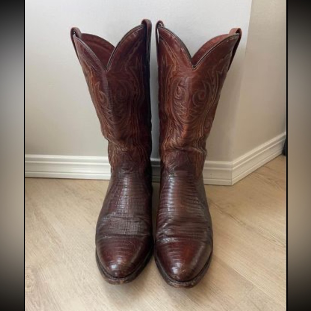 Dan Post Men’s Lizard Boots, Size 10.5